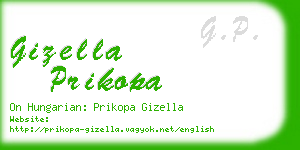 gizella prikopa business card